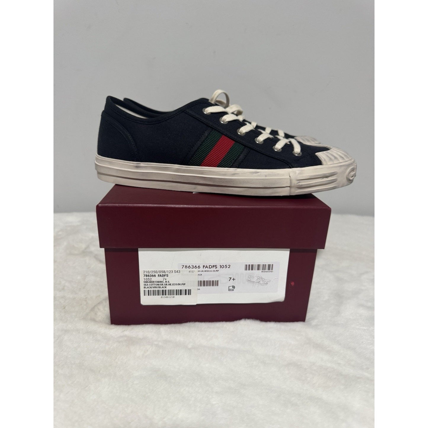 Authentic Gucci Men’s Sneaker With Web - Canvas Low Top - Size Uk7.5/US 8 NEW
