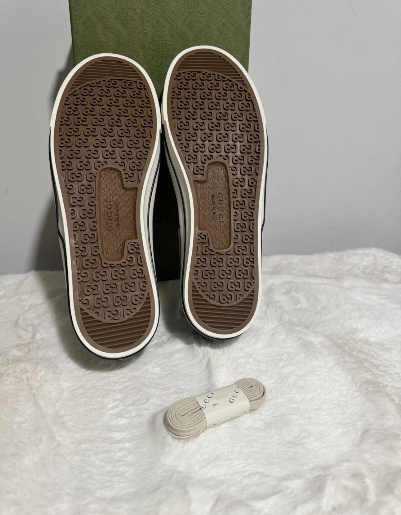 Gucci Tennis 1977 Denim GG Print Sneakers