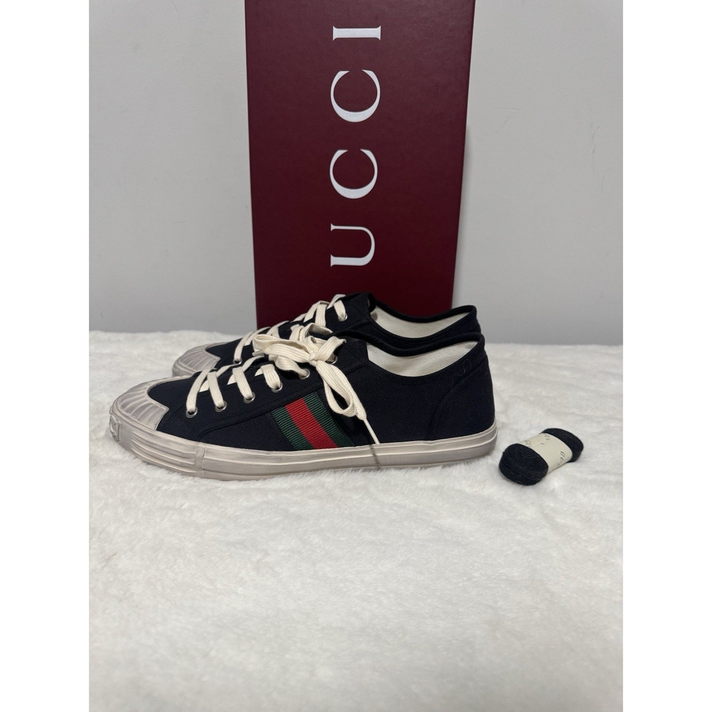 Authentic Gucci Men’s Sneaker With Web - Canvas Low Top - Size Uk11/US 11.5 NEW