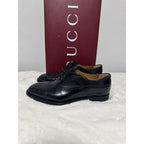 GUCCI Men's Black Leather Lace Up Dress Shoes