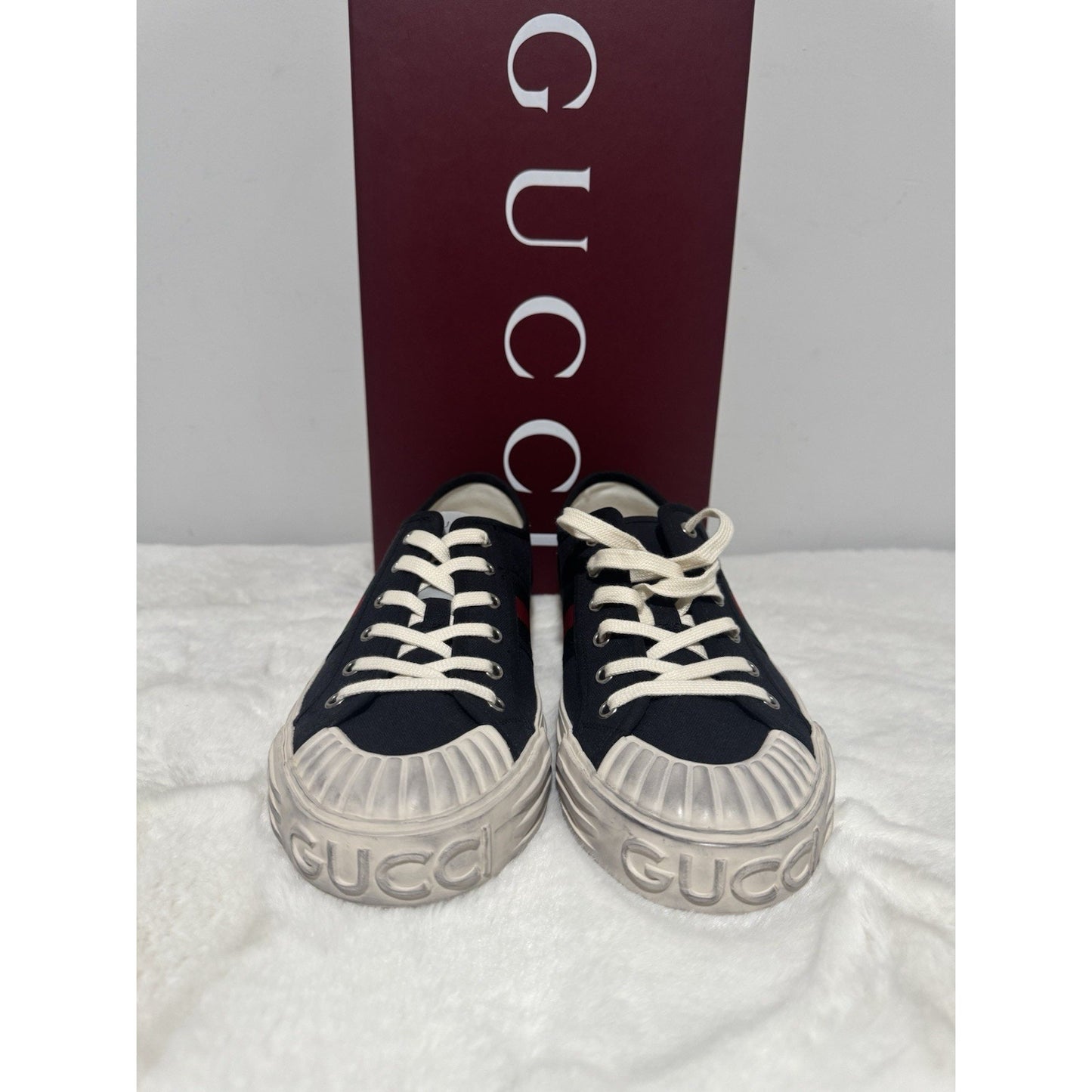 Authentic Gucci Men’s Sneaker With Web - Canvas Low Top - Size Uk7.5/US 8 NEW