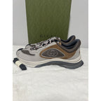 Gucci Men's Gucci Run Sneaker Light Grey Suede