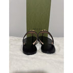 GUCCI Marmont T-Strap Leather Women's Sandals
