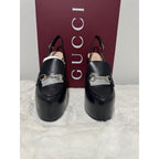 Gucci Ottavia Leather Platform Loafer Pumps New with Box