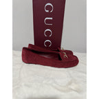 NEW GUCCI Women's Suede Kensington Horsebit Loafers Ballet Flats