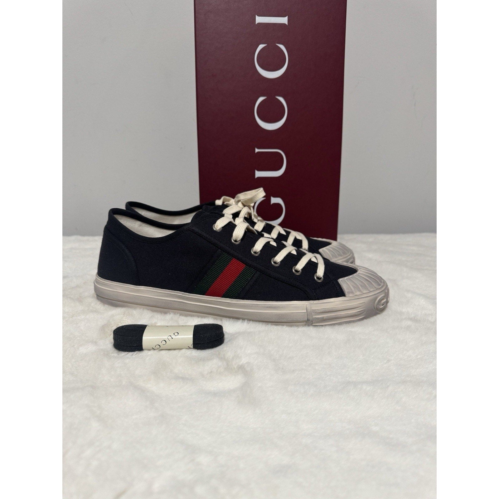 Authentic Gucci Men’s Sneaker With Web - Canvas Low Top