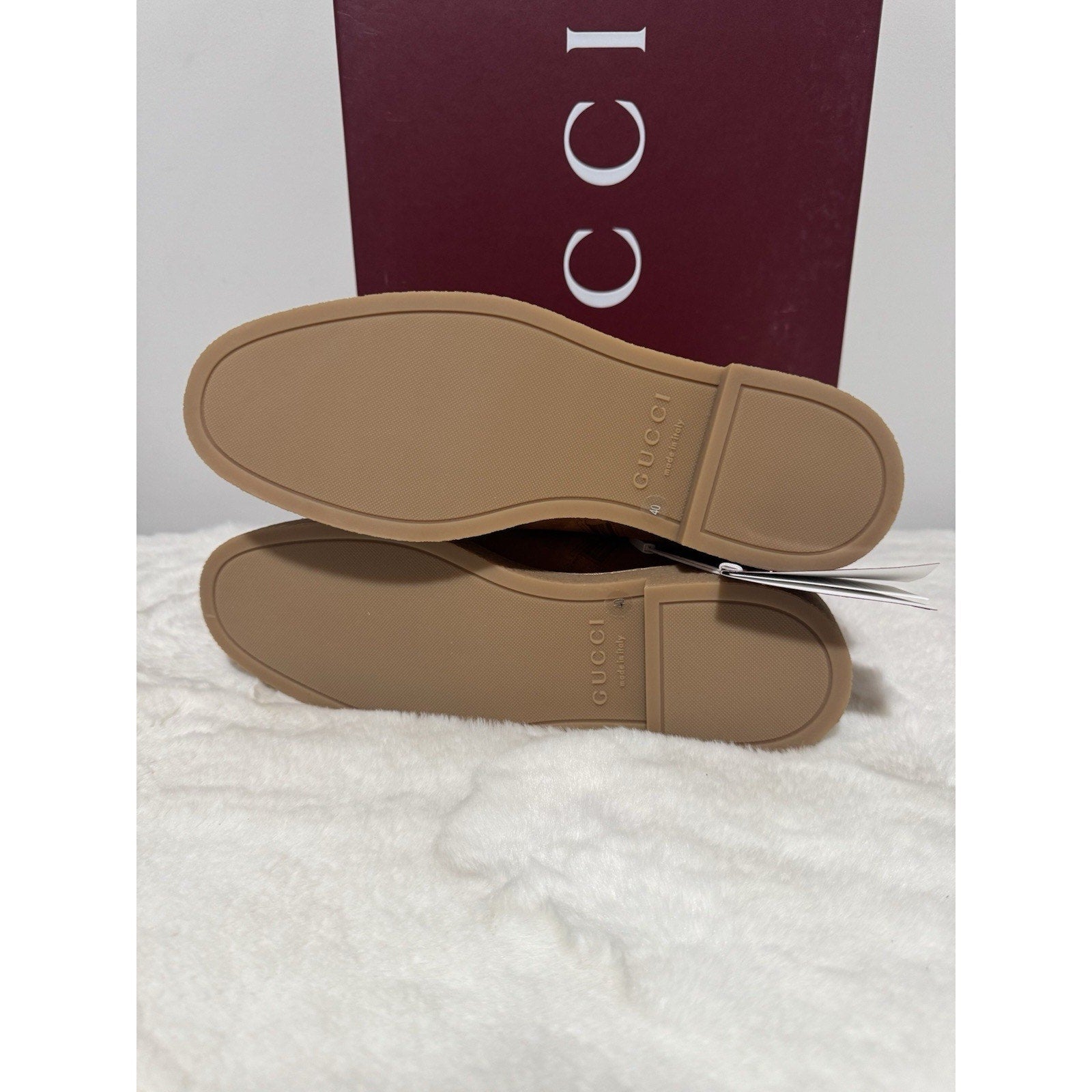 NIB Gucci Slim Horsebit Brown Suede Ankle Boots Authentic
