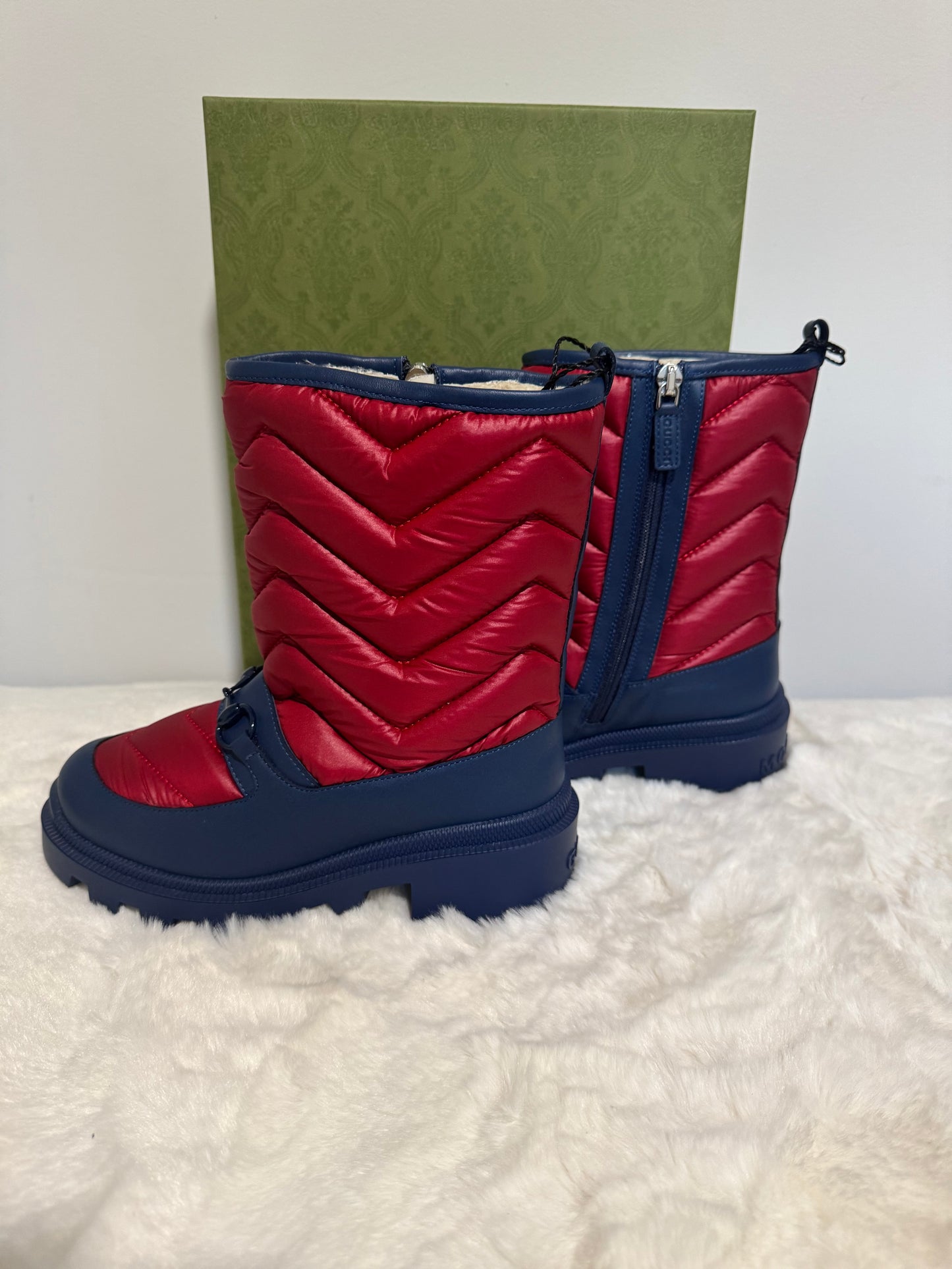 Kids Gucci Red and Blue Quilted
Winter Boots
