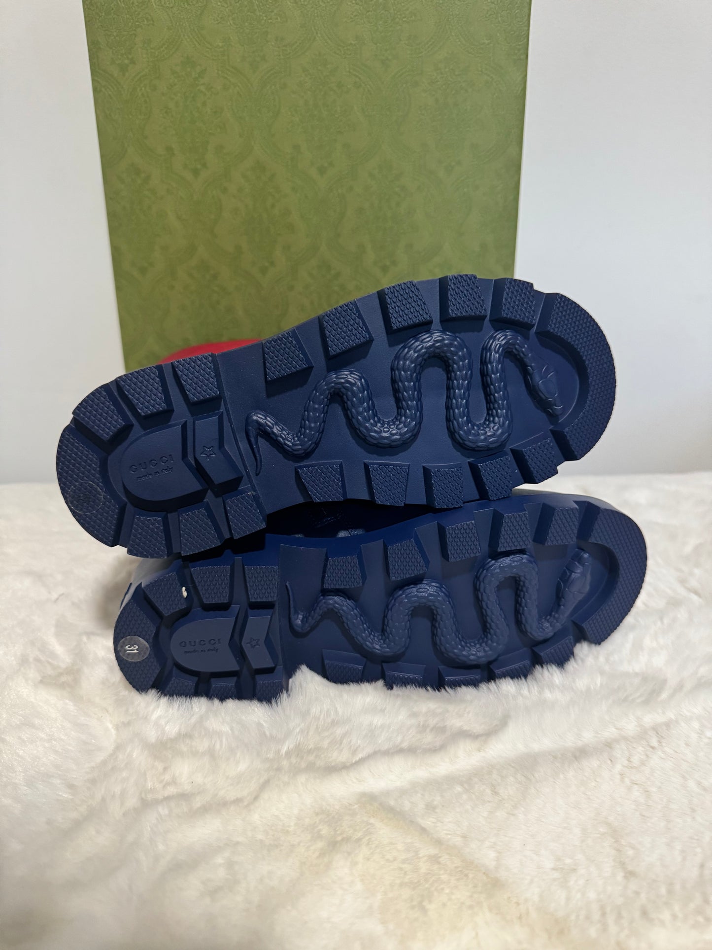 Kids Gucci Red and Blue Quilted
Winter Boots