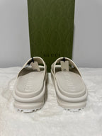 Gucci Authentic Slide Sandals Interlocking GG Logo White