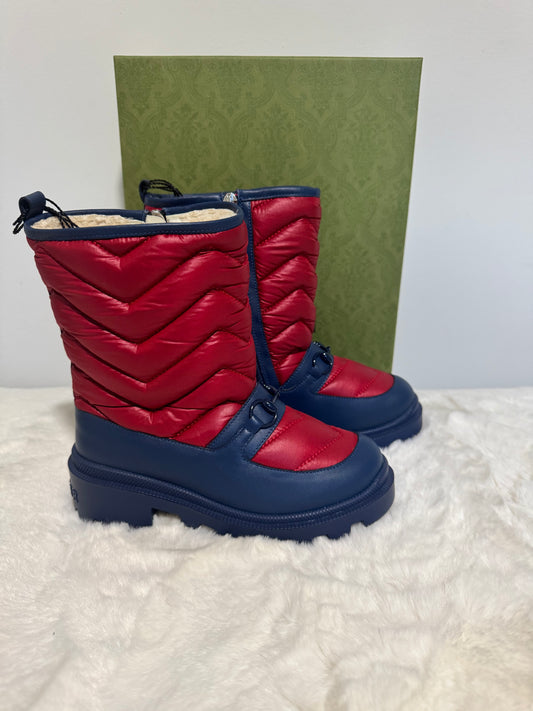 Kids Gucci Red and Blue Quilted
Winter Boots