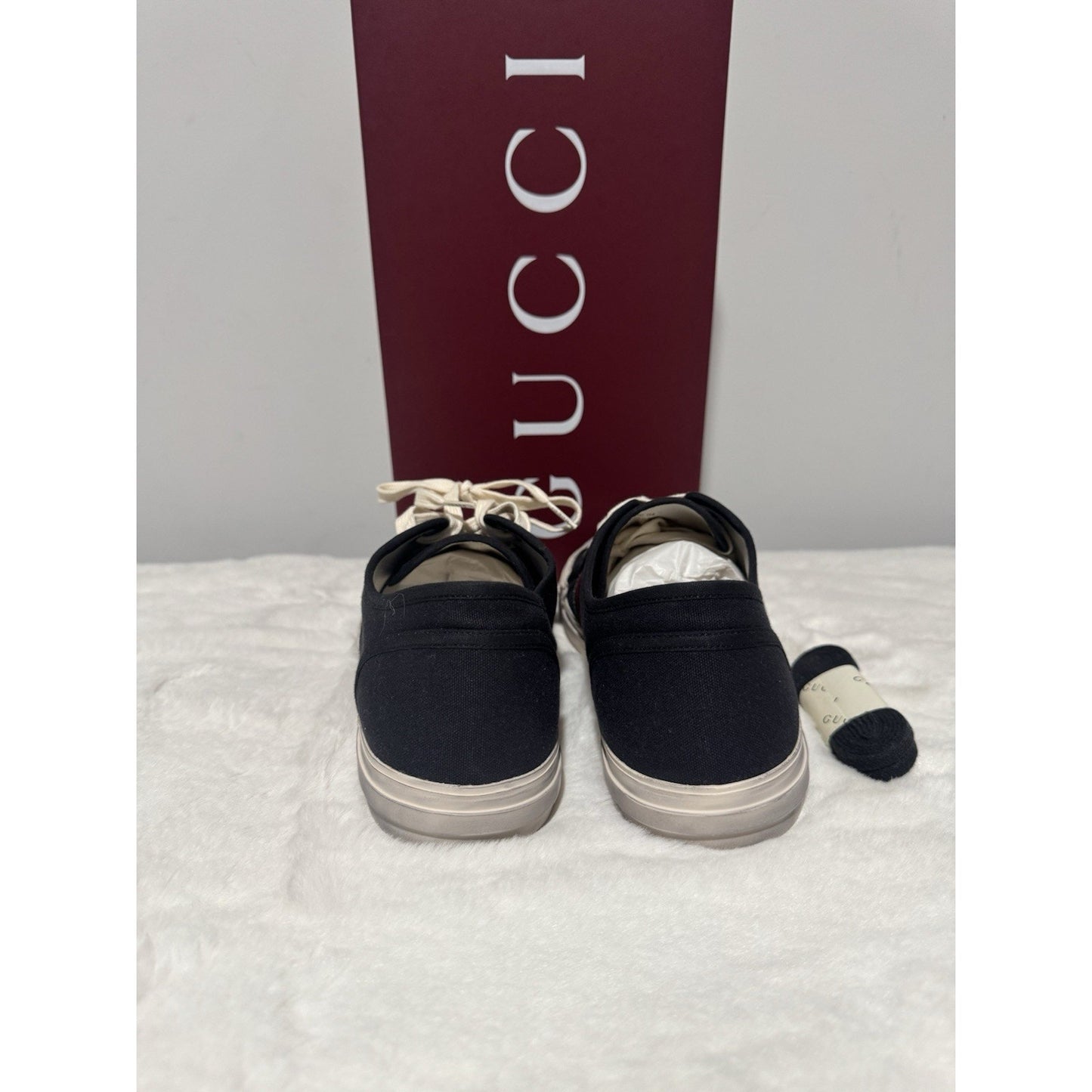 Authentic Gucci Men’s Sneaker With Web - Canvas Low Top - Size Uk11/US 11.5 NEW