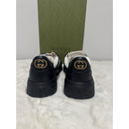 Men's Gucci GG Embossed Leather Black/White Sneakers