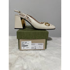 Gucci Baby Mid-Heel Horsebit Slingback Pumps