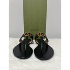 GUCCI Marmont T-Strap Leather Women's Sandals