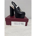 Gucci Ottavia Leather Platform Loafer Pumps New with Box